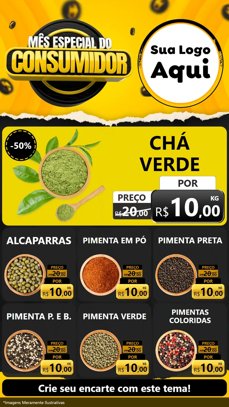Modelo de Rede Social para Stories com o tema Mês Especial do Consumidor para Produtos Naturais