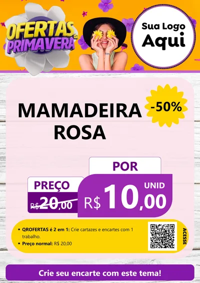 Modelo de Cartaz para Cartaz A4 Vertical com o tema Ofertas Da Primavera para Bebês
