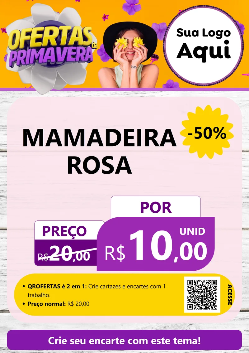 Modelo de Cartaz para Cartaz A4 Vertical com o tema Ofertas Da Primavera para Bebês