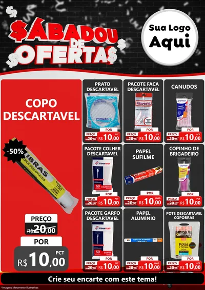 Modelo de Encarte para Encarte A4 Vertical com o tema Sabadou de Ofertas para Embalagens