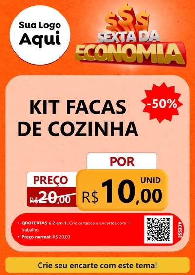 Modelo de Cartaz para Cartaz A4 Vertical com o tema Sexta da Economia para Utilidades Domésticas