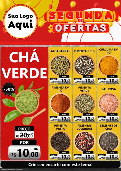 Modelo de Encarte para Encarte A4 Vertical com o tema Segunda de Ofertas para Produtos Naturais