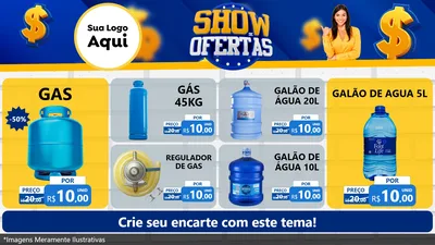 Modelo de TV para TV Horizontal com o tema Show de Ofertas para Água e gás