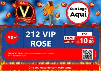 Modelo de Cartaz para Cartaz A4 Horizontal com o tema Dia V - O Dia Mais Barato Do Mês para Perfumes