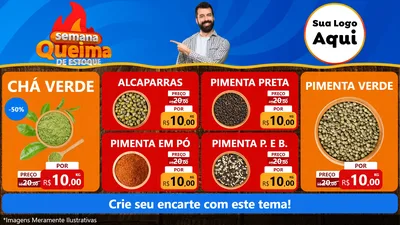 Modelo de TV para TV Horizontal com o tema Semana Queima de Estoque para Produtos Naturais