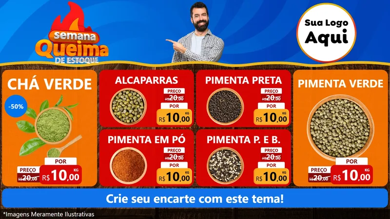 Modelo de TV para TV Horizontal com o tema Semana Queima de Estoque para Produtos Naturais