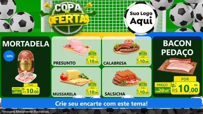 Modelo de TV para TV Horizontal com o tema Copa De Ofertas para Frios e Laticínios