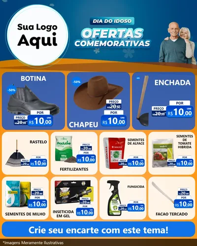 Modelo de Rede Social para Feed Instagram com o tema Dia do Idoso