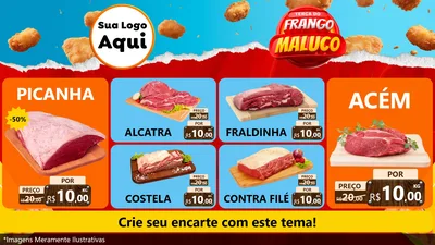 Modelo de TV para TV Horizontal com o tema Terça do Frango Maluco para Açougue