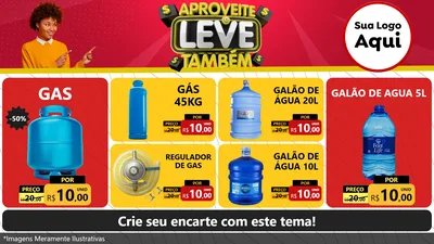 Modelo de TV para TV Horizontal com o tema Aproveite e Leve Também para Água e gás