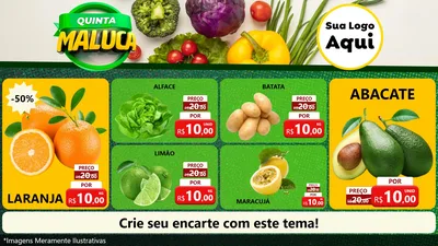 Modelo de TV para TV Horizontal com o tema Quinta Maluca - Hortifrúti para Hortifrúti