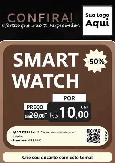 Modelo de Cartaz para Cartaz A4 Vertical com o tema Confira! Ofertas que irão te surpreender! para Informática