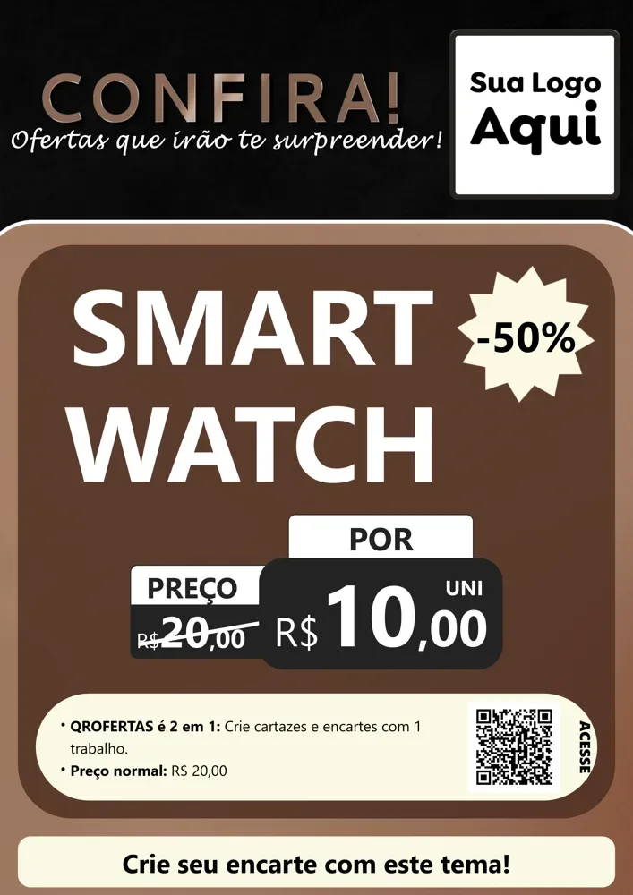Modelo de Cartaz para Cartaz A4 Vertical com o tema Confira! Ofertas que irão te surpreender! para Informática
