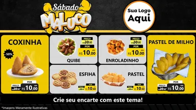 Modelo de TV para TV Horizontal com o tema Sábado Maluco para Salgadaria