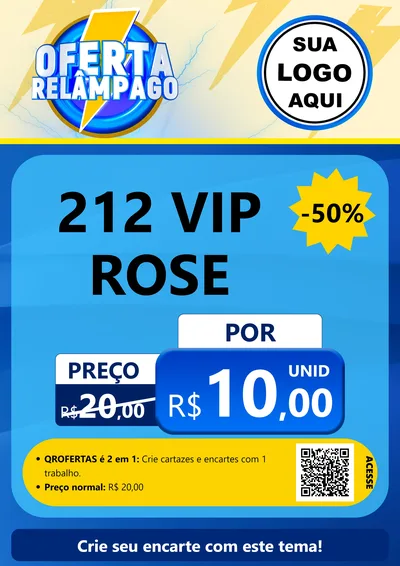 Modelo de Cartaz para Cartaz A4 Vertical com o tema Oferta Relâmpago para Perfumes