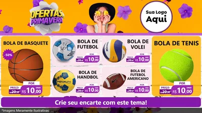 Modelo de TV para TV Horizontal com o tema Ofertas Da Primavera para Artigos Esportivos
