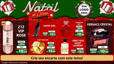 Modelo de TV para TV Horizontal com o tema Um Natal de Ofertas para Perfumes