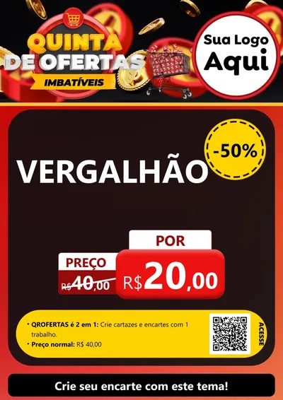 Modelo de Cartaz para Cartaz A4 Vertical com o tema Quinta de Ofertas Imbatíveis para Ferragens