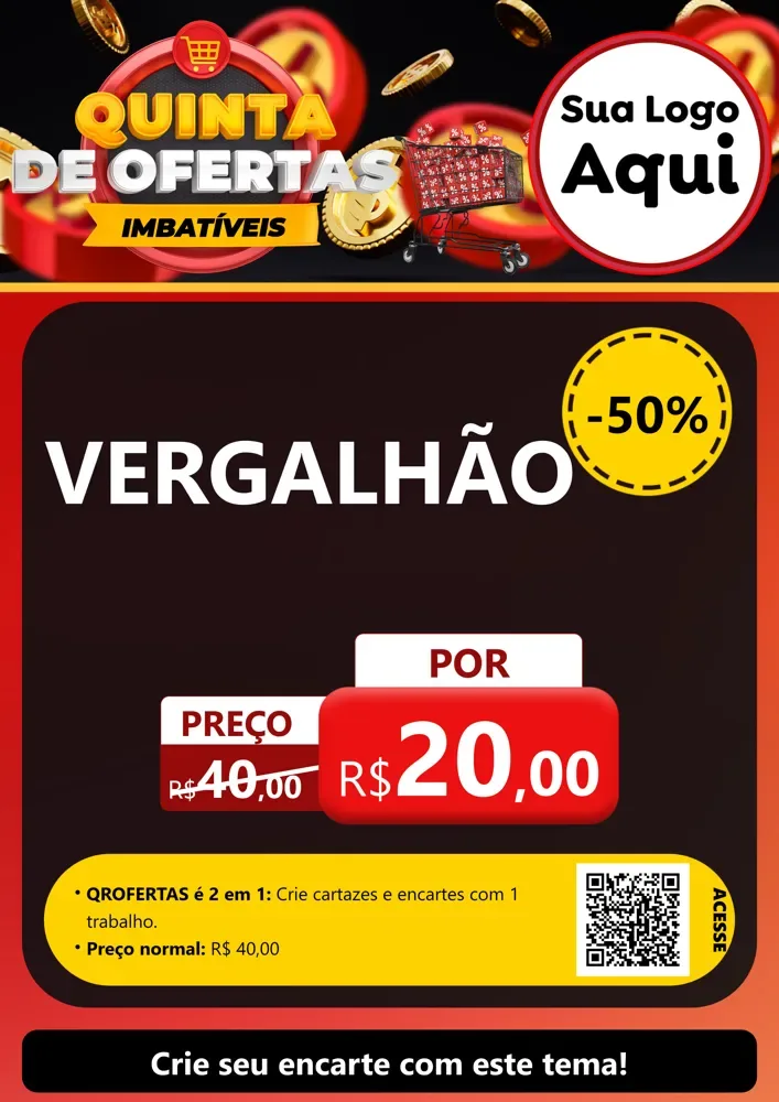 Modelo de Cartaz para Cartaz A4 Vertical com o tema Quinta de Ofertas Imbatíveis para Ferragens