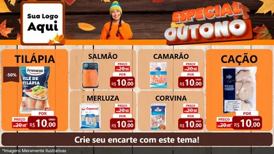Modelo de TV para TV Horizontal com o tema Especial Outono para Peixaria
