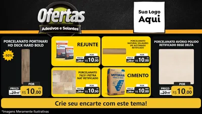 Modelo de TV para TV Horizontal com o tema Ofertas - Adesivos e Selantes para Pisos e revestimentos