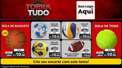 Modelo de TV para TV Horizontal com o tema Torra Tudo para Artigos Esportivos