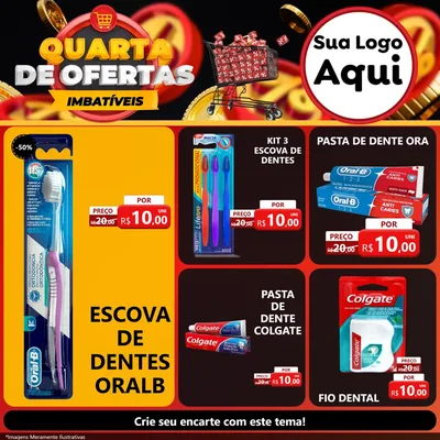 Modelo de Rede Social para Feed Facebook com o tema Quarta de Ofertas Imbatíveis para Higiene Pessoal