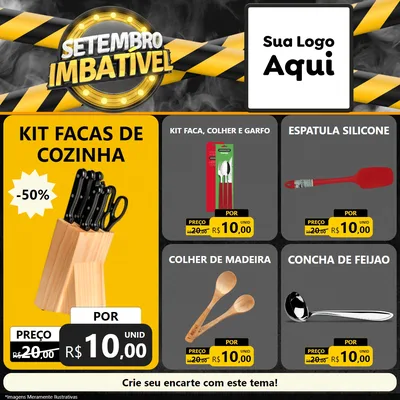 Modelo de Rede Social para Feed Facebook com o tema Setembro Imbatível para Utilidades Domésticas