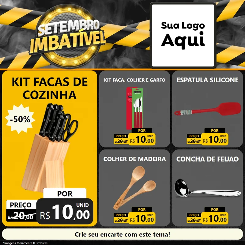 Modelo de Rede Social para Feed Facebook com o tema Setembro Imbatível para Utilidades Domésticas