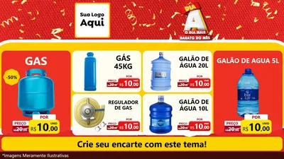 Modelo de TV para TV Horizontal com o tema Dia A o Dia Mais Barato do Mês para Água e gás