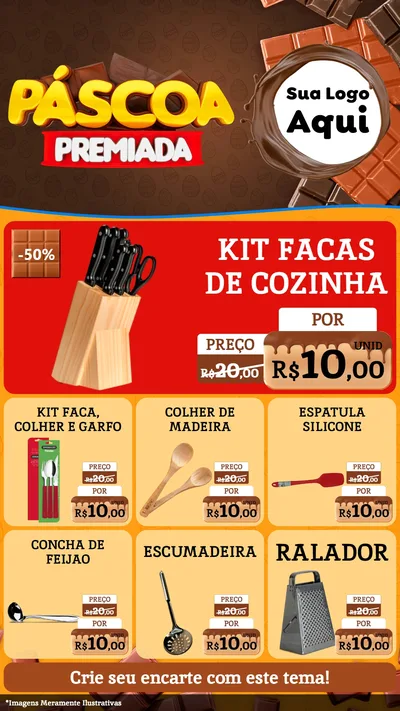 Modelo de Rede Social para Stories com o tema Páscoa Premiada para Utilidades Domésticas