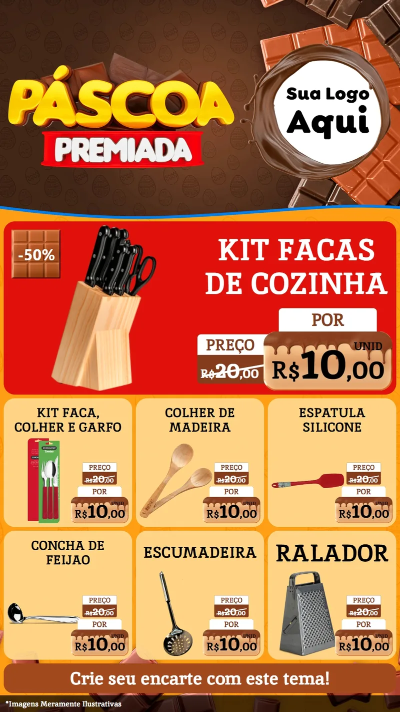 Modelo de Rede Social para Stories com o tema Páscoa Premiada para Utilidades Domésticas