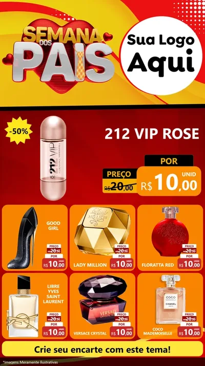 Modelo de Rede Social para Stories com o tema Semana Dos Pais para Perfumes