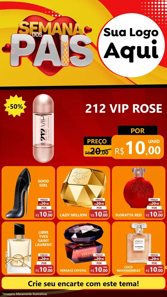 Modelo de Rede Social para Stories com o tema Semana Dos Pais para Perfumes