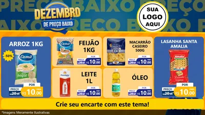 Modelo de TV para TV Horizontal com o tema Dezembro de Preço Baixo para Supermercado