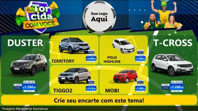 Modelo de TV para TV Horizontal com o tema Na Torcida Com Você - Copa para Concessionaria de Carros