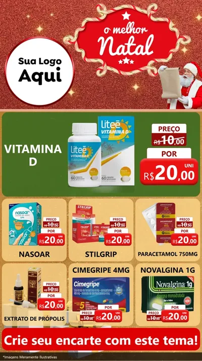Modelo de Rede Social para Stories com o tema O Melhor Natal para Farmácia