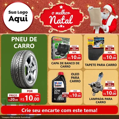 Modelo de Rede Social para Feed Facebook com o tema O Melhor Natal para Auto peças