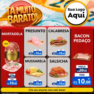 Modelo de Rede Social para Feed Facebook com o tema Está Muito Barato para Frios e Laticínios