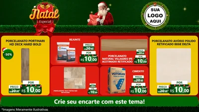 Modelo de TV para TV Horizontal com o tema Natal Especial para Pisos e revestimentos