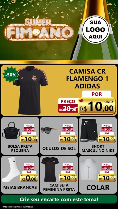 Modelo de Rede Social para Stories com o tema Super Fim de Ano para Roupas e acessórios