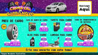 Modelo de TV para TV Horizontal com o tema Carnaval de Carro Novo para Auto peças