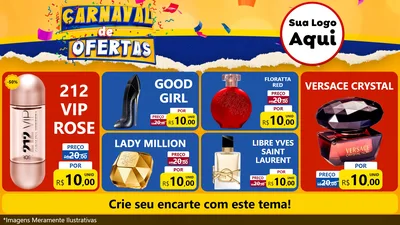 Modelo de TV para TV Horizontal com o tema Carnaval de Ofertas para Perfumes