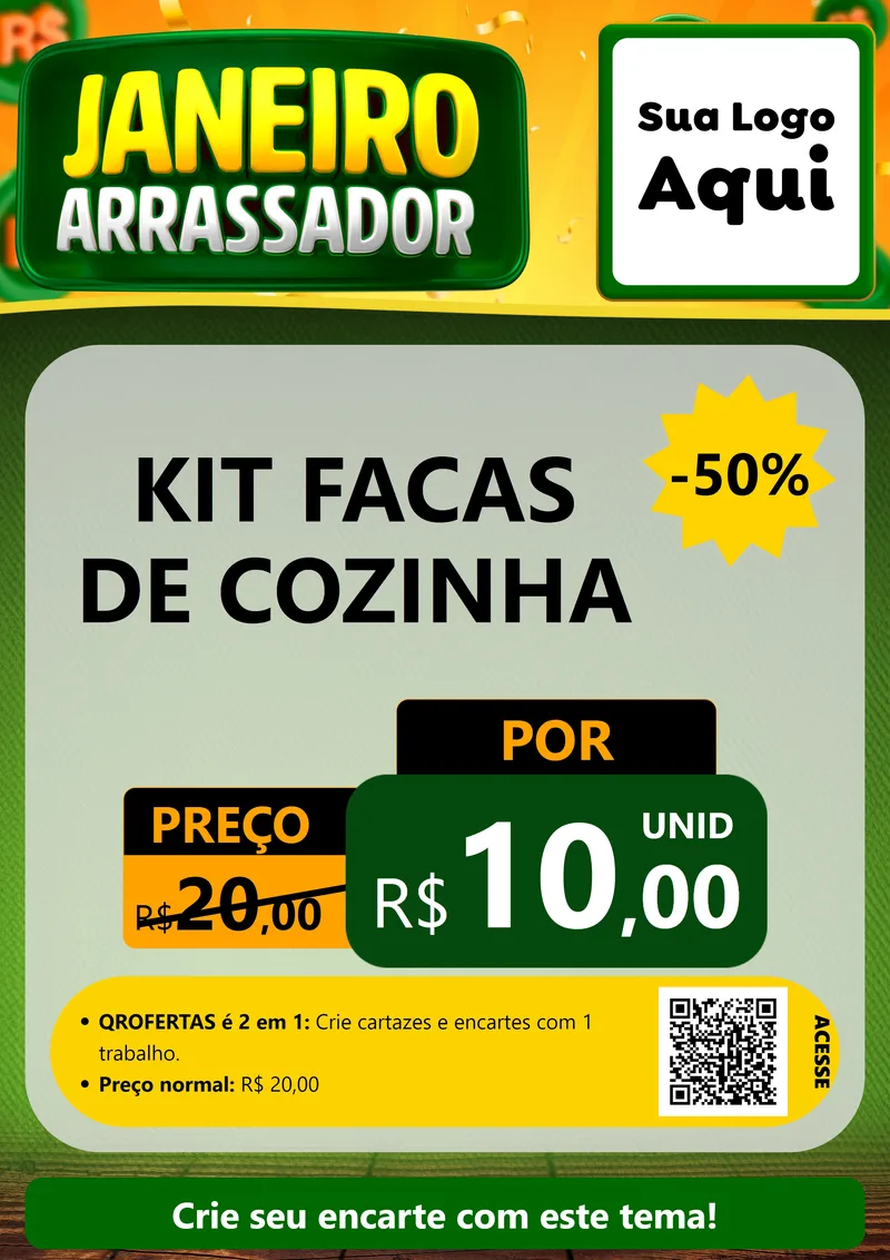 Modelo de Cartaz para Cartaz A4 Vertical com o tema Janeiro Arrasador para Utilidades Domésticas