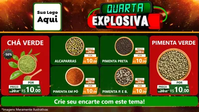 Modelo de TV para TV Horizontal com o tema Quarta Explosiva para Produtos Naturais