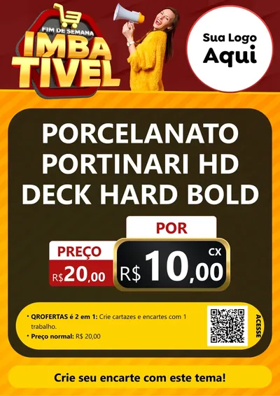 Modelo de Cartaz para Cartaz A4 Vertical com o tema Fim de Semana Imbatível para Pisos e revestimentos