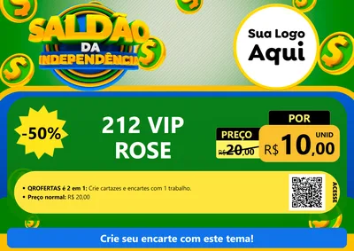 Modelo de Cartaz para Cartaz A4 Horizontal com o tema Saldão da Indepêndencia para Perfumes