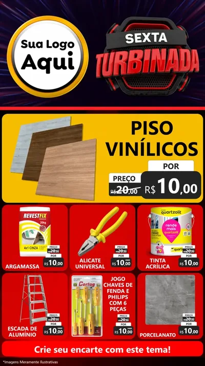 Modelo de Rede Social para Stories com o tema Sexta Turbinada para Material para Construção