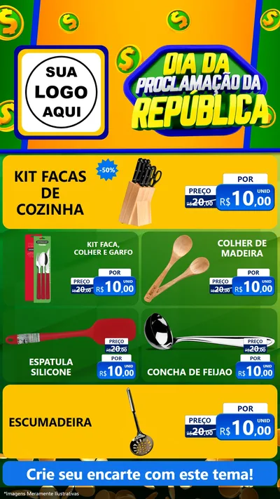 Modelo de TV para TV Vertical com o tema Dia Da Proclamação da República para Utilidades Domésticas