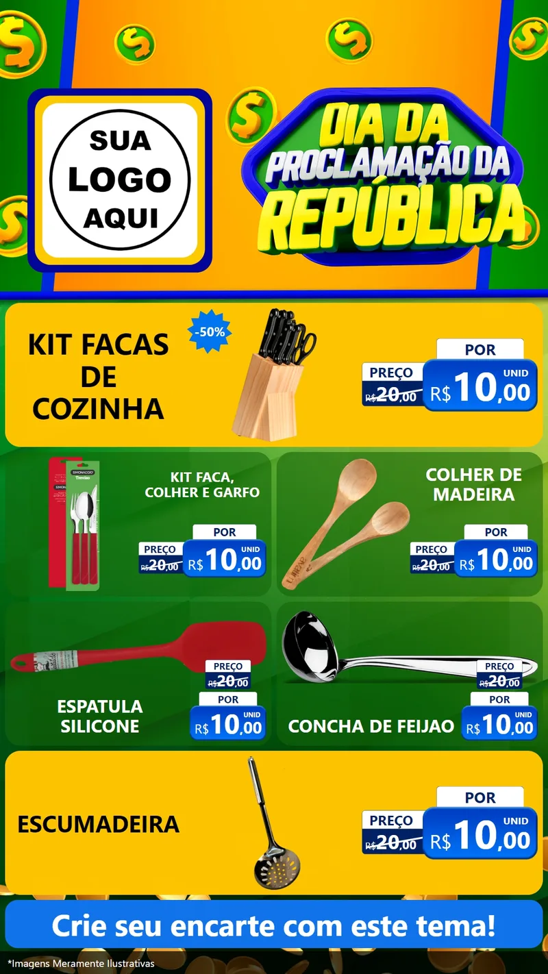 Modelo de TV para TV Vertical com o tema Dia Da Proclamação da República para Utilidades Domésticas